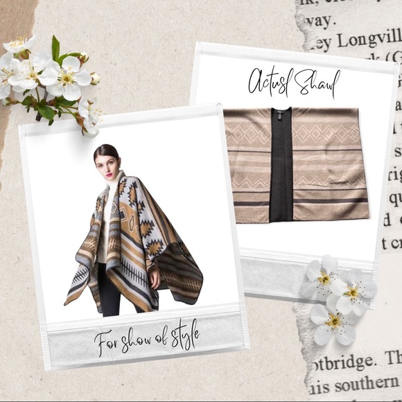 BRAND NEW EIVISSA AZTEC SHAWL WRAP ONE SIZE - Picture 1 of 6